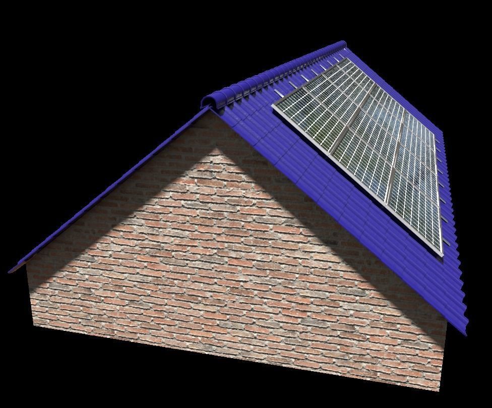PV solar panel roof 3D model_1