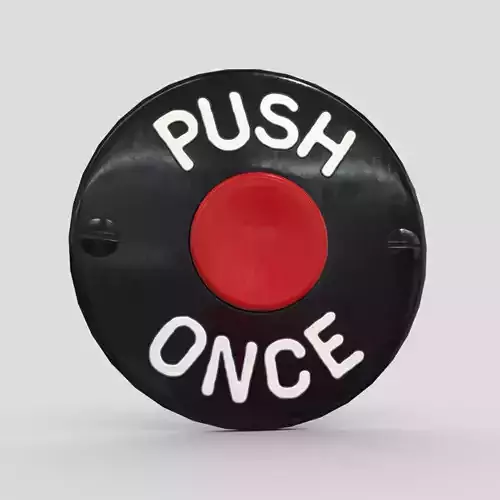 Push Once Button Low-poly 3D model