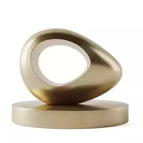 RH ABSTRACT SOLID BRASS SCULPTURE 2
