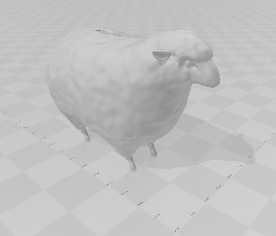 Sheep coin bank Free 3D print model_4