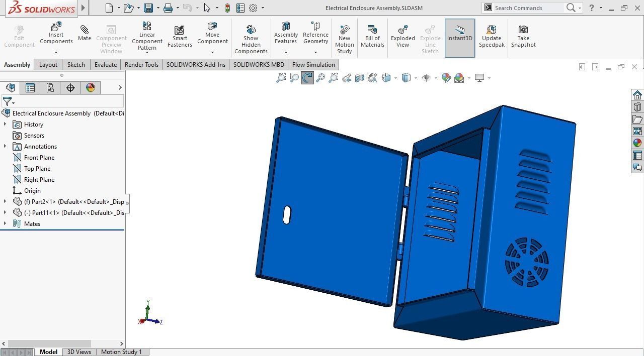 Electrical Enclosure 3D print model_1