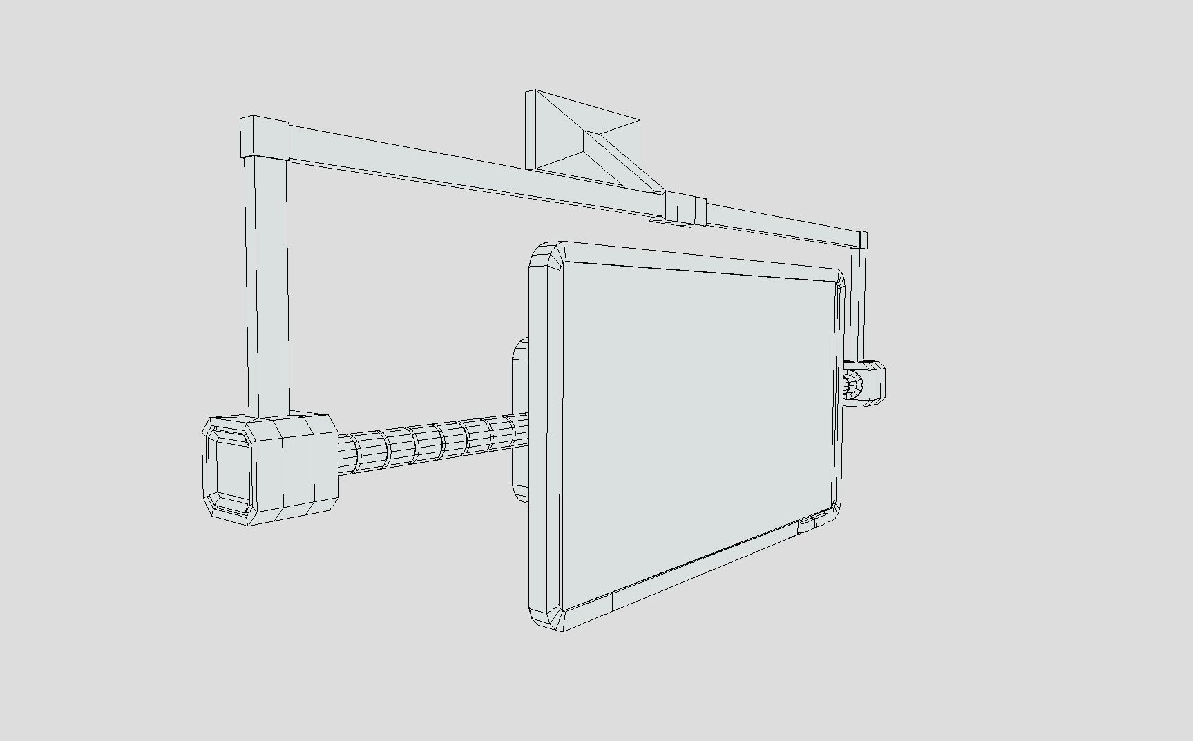 Sci-fi Panel Element Low-poly 3D model_10