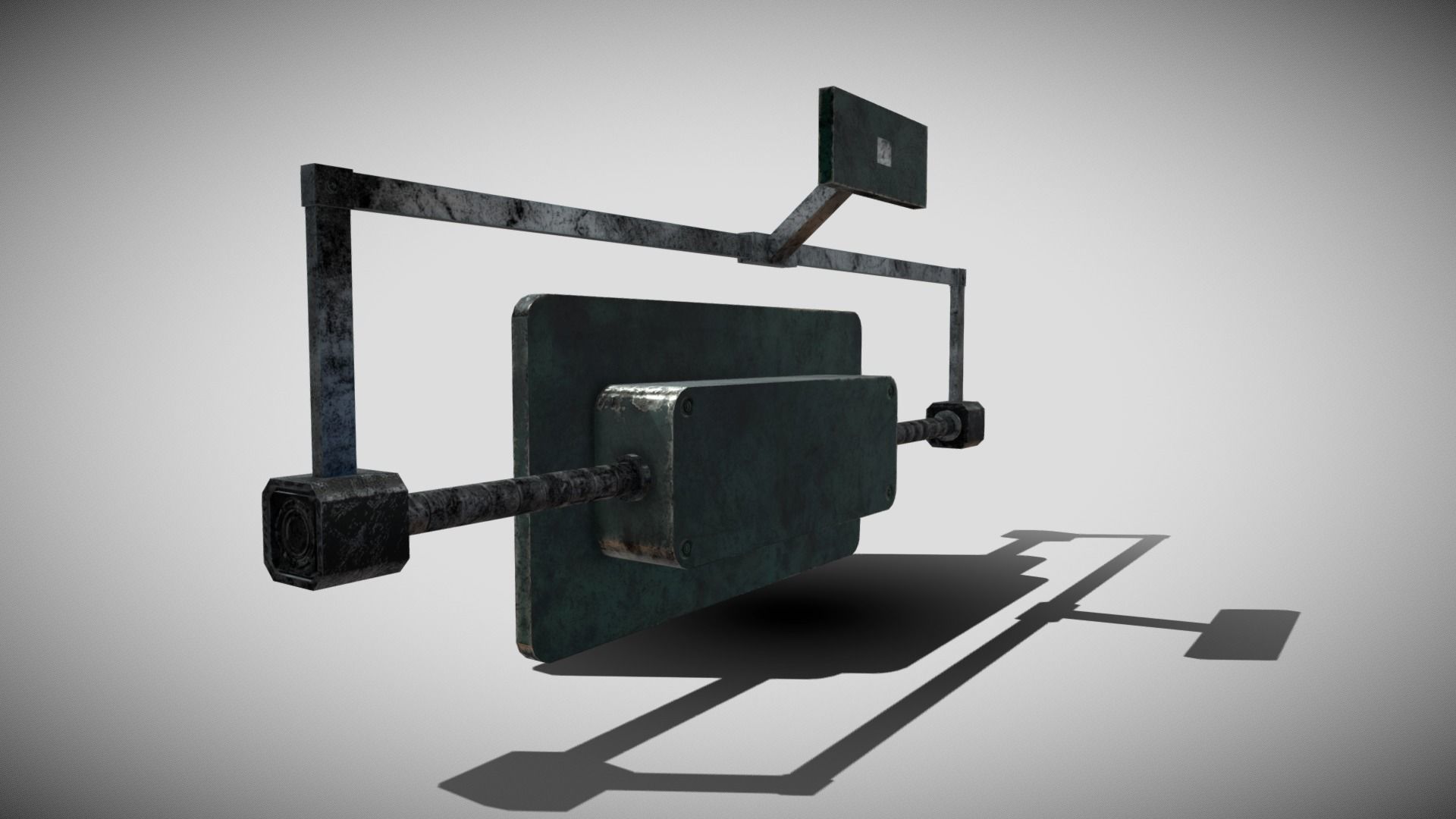 Sci-fi Panel Element Low-poly 3D model_3