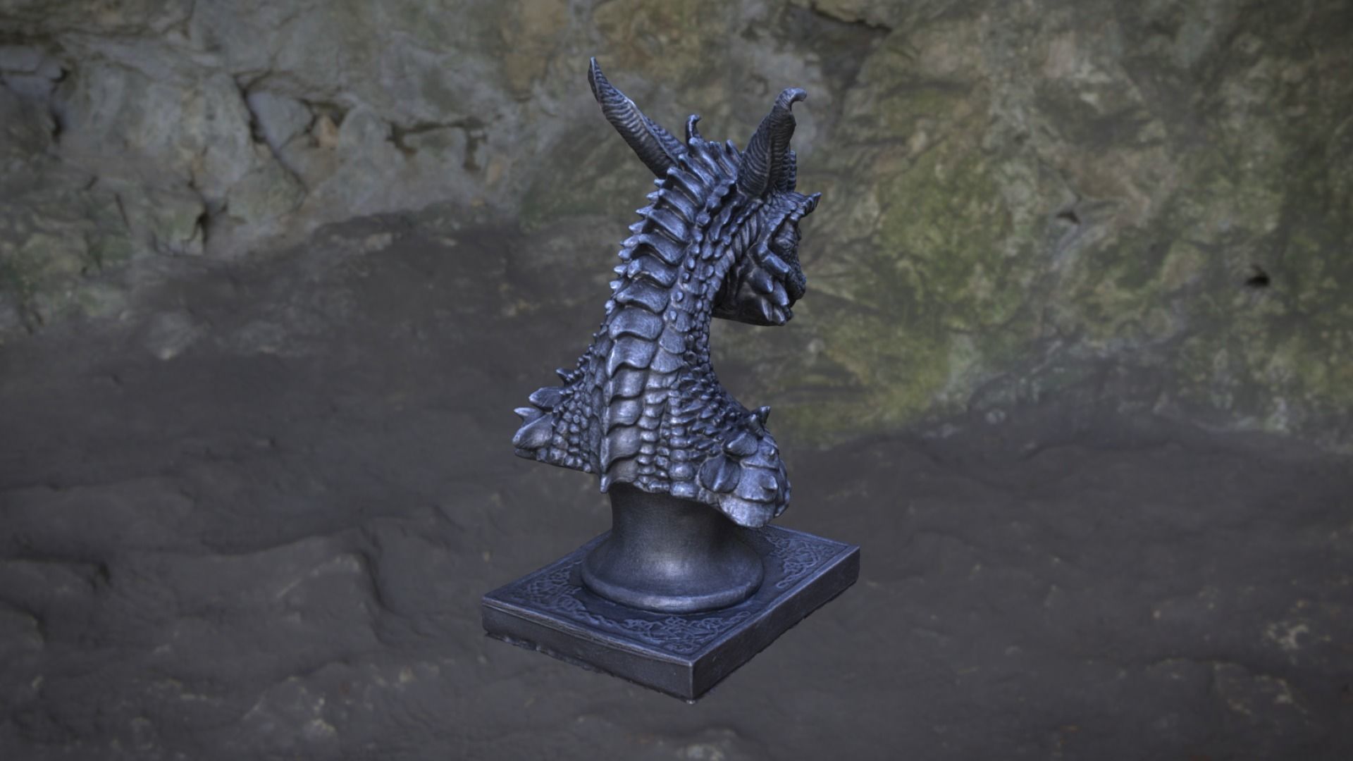 3D Scanned Dragon Statue 3D model_4