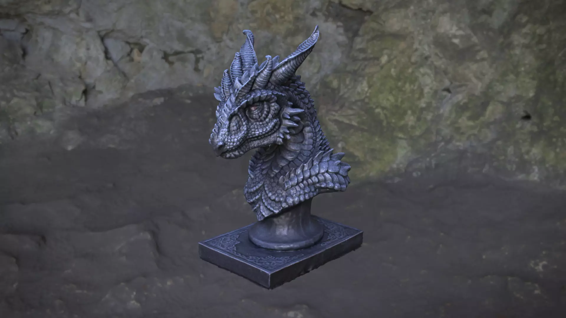 3D Scanned Dragon Statue 3D model_0