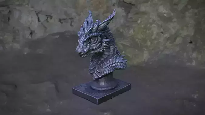 3D Scanned Dragon Statue