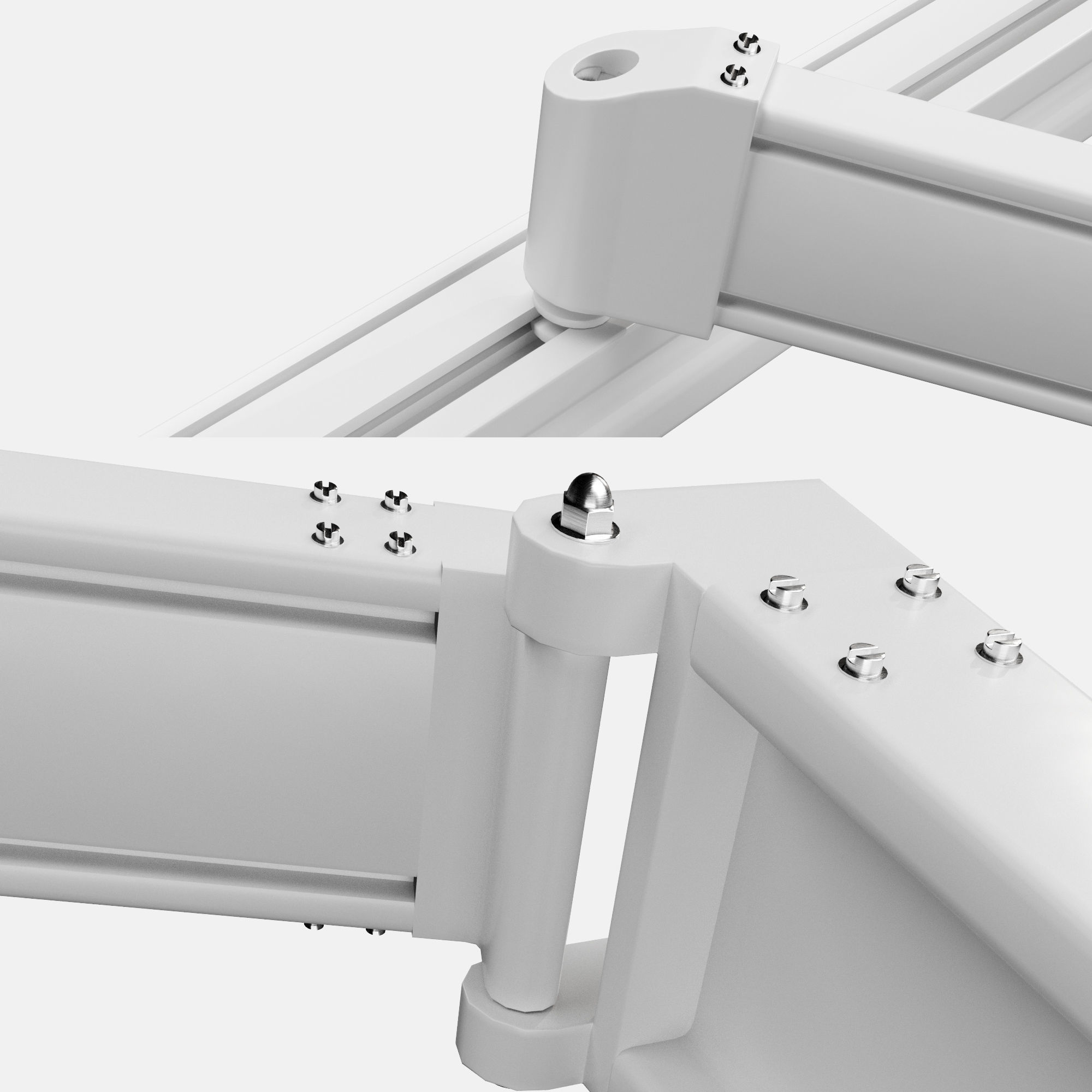 Awnings Striped Set 2 3D model_2