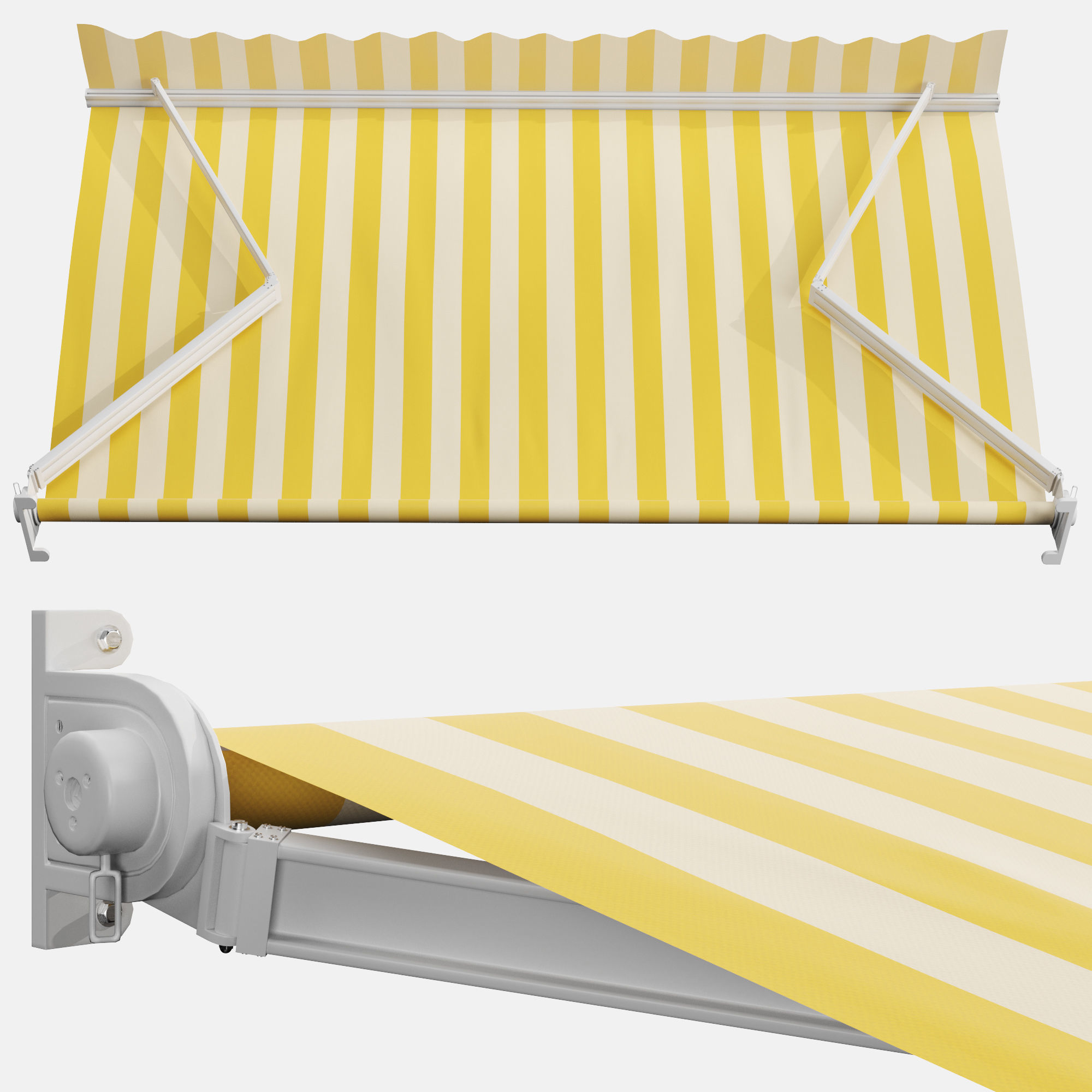 Awnings Striped Set 2 3D model_1