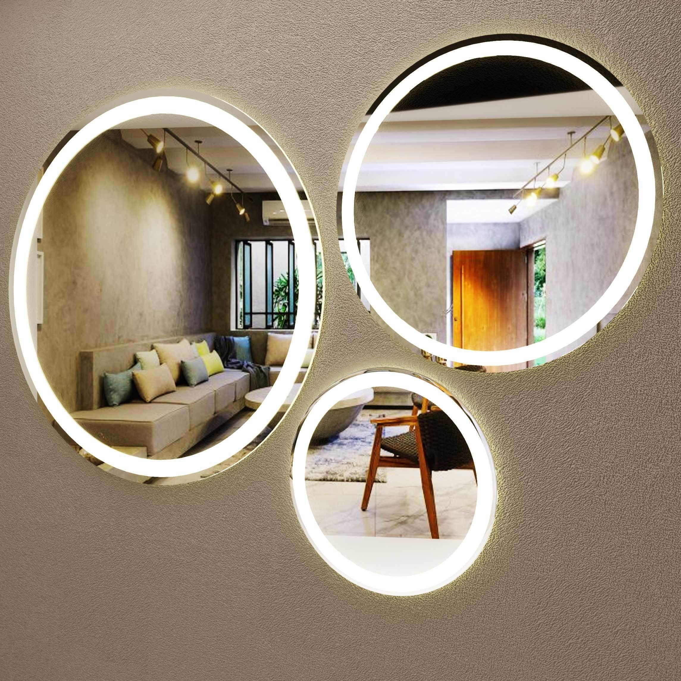 Self Illuminated Mirror in Round and Circular Shape Low-poly 3D model_1