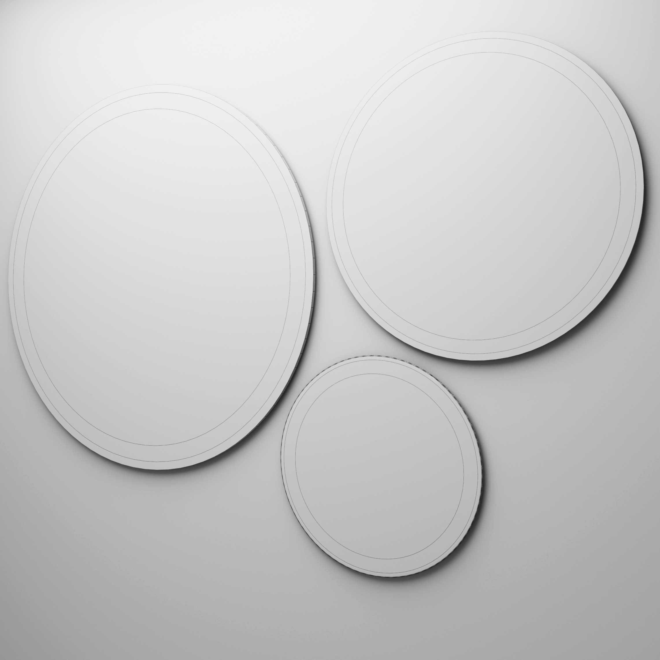 Self Illuminated Mirror in Round and Circular Shape Low-poly 3D model_3