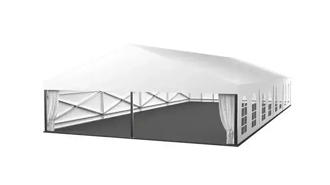 Marquee wedding tent Low-poly 3D model