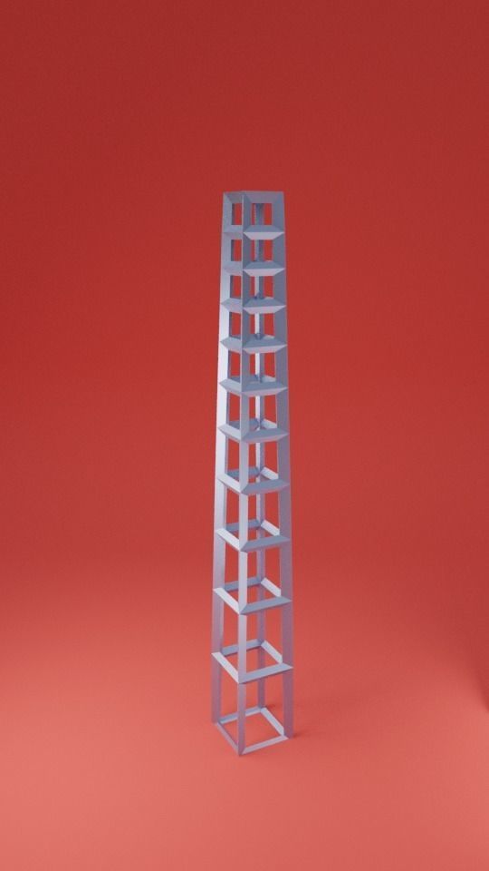 Small Electric Pylon Low-poly 3D model_1