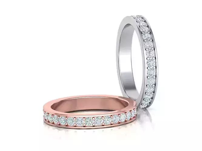 2mm Stones Full Eternity Band ring 3D print model
