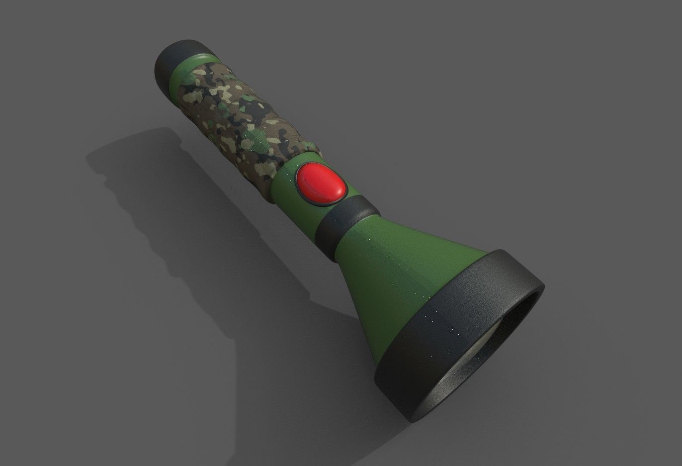 Flashlight Low-poly 3D model_8