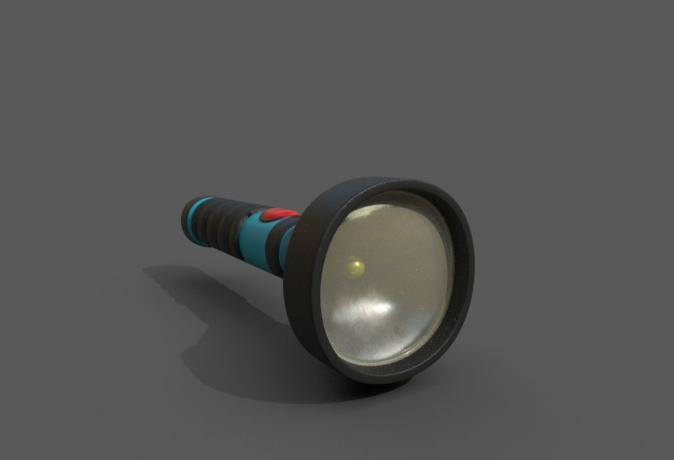 Flashlight Low-poly 3D model_11
