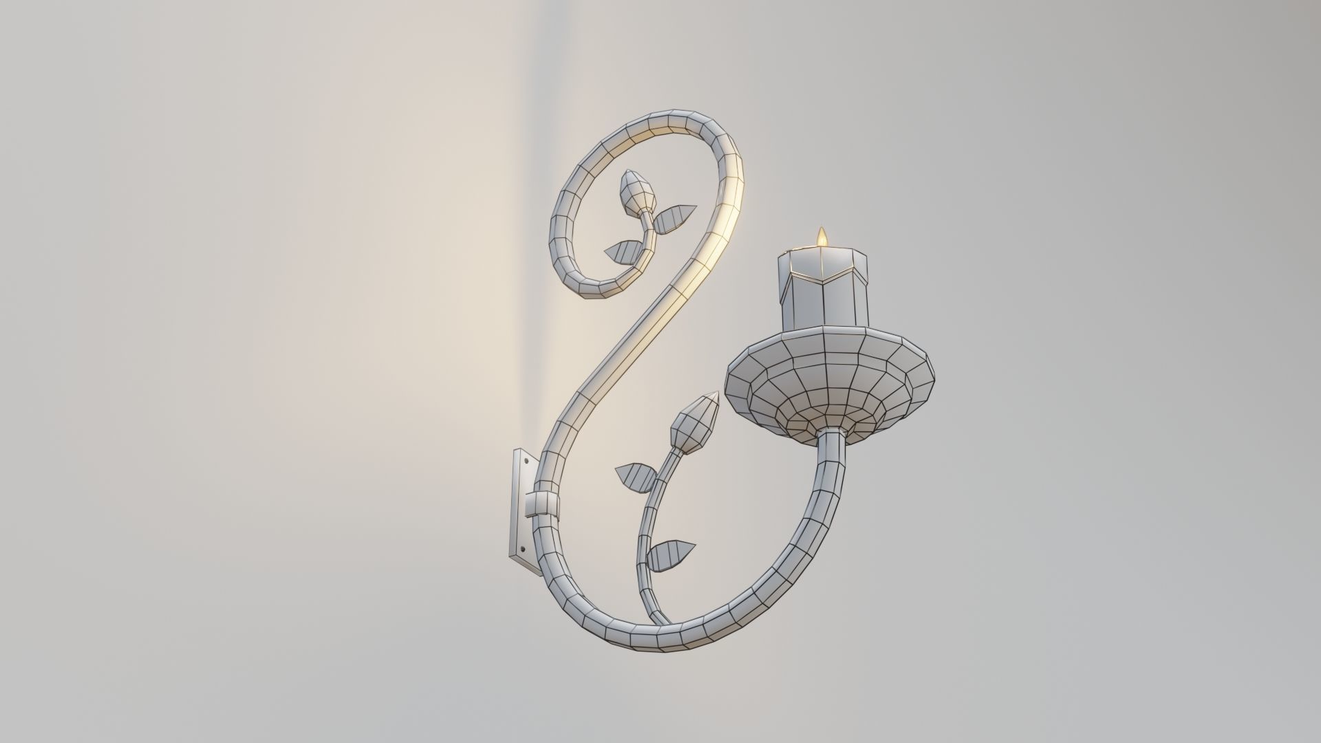 Wall Fixture 1 PBR Low-poly 3D model_10