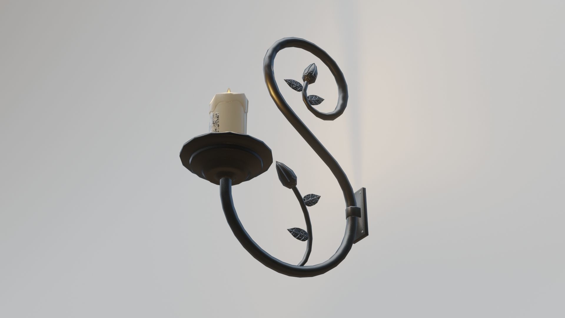 Wall Fixture 1 PBR Low-poly 3D model_7