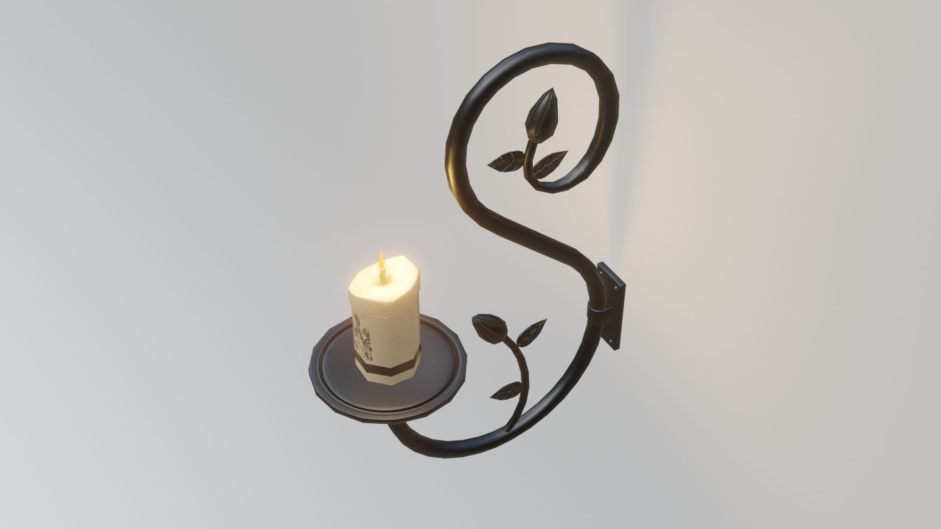 Wall Fixture 1 PBR Low-poly 3D model_11