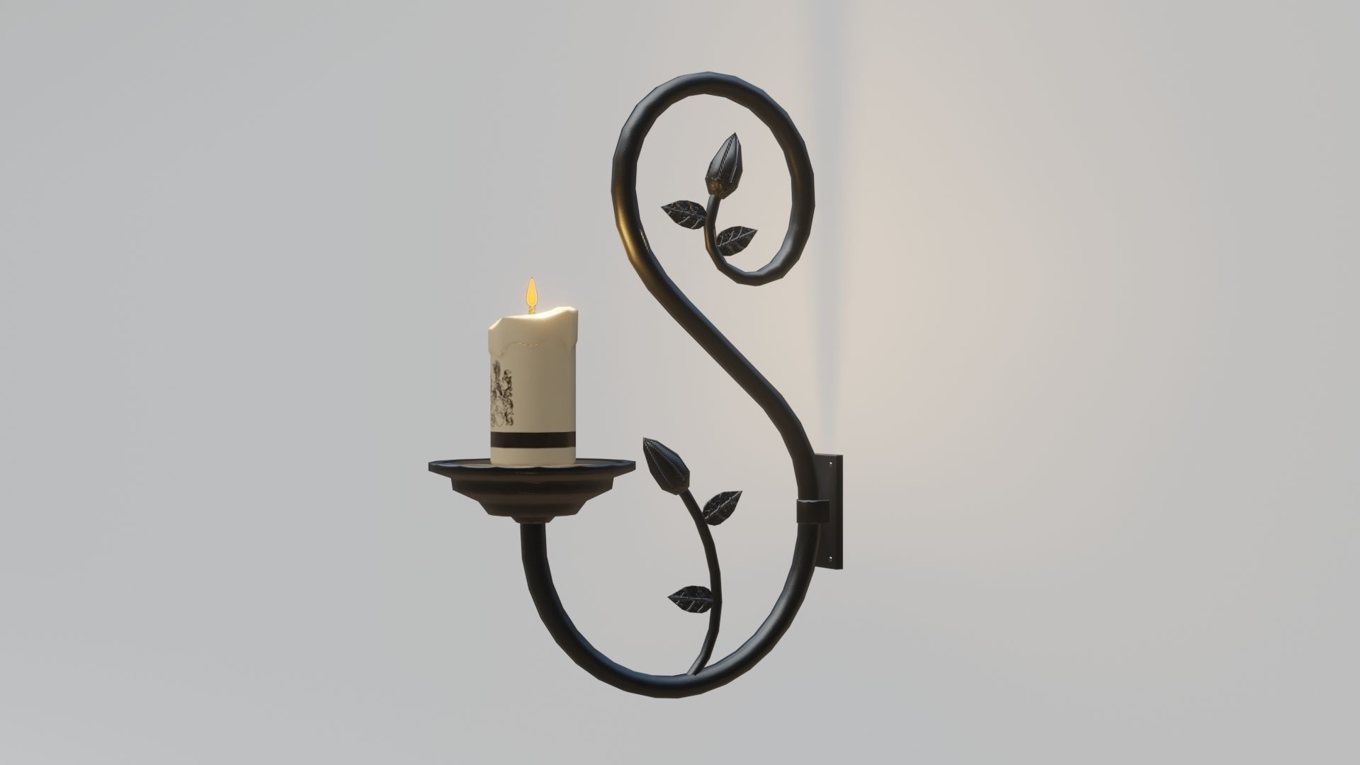 Wall Fixture 1 PBR Low-poly 3D model_5