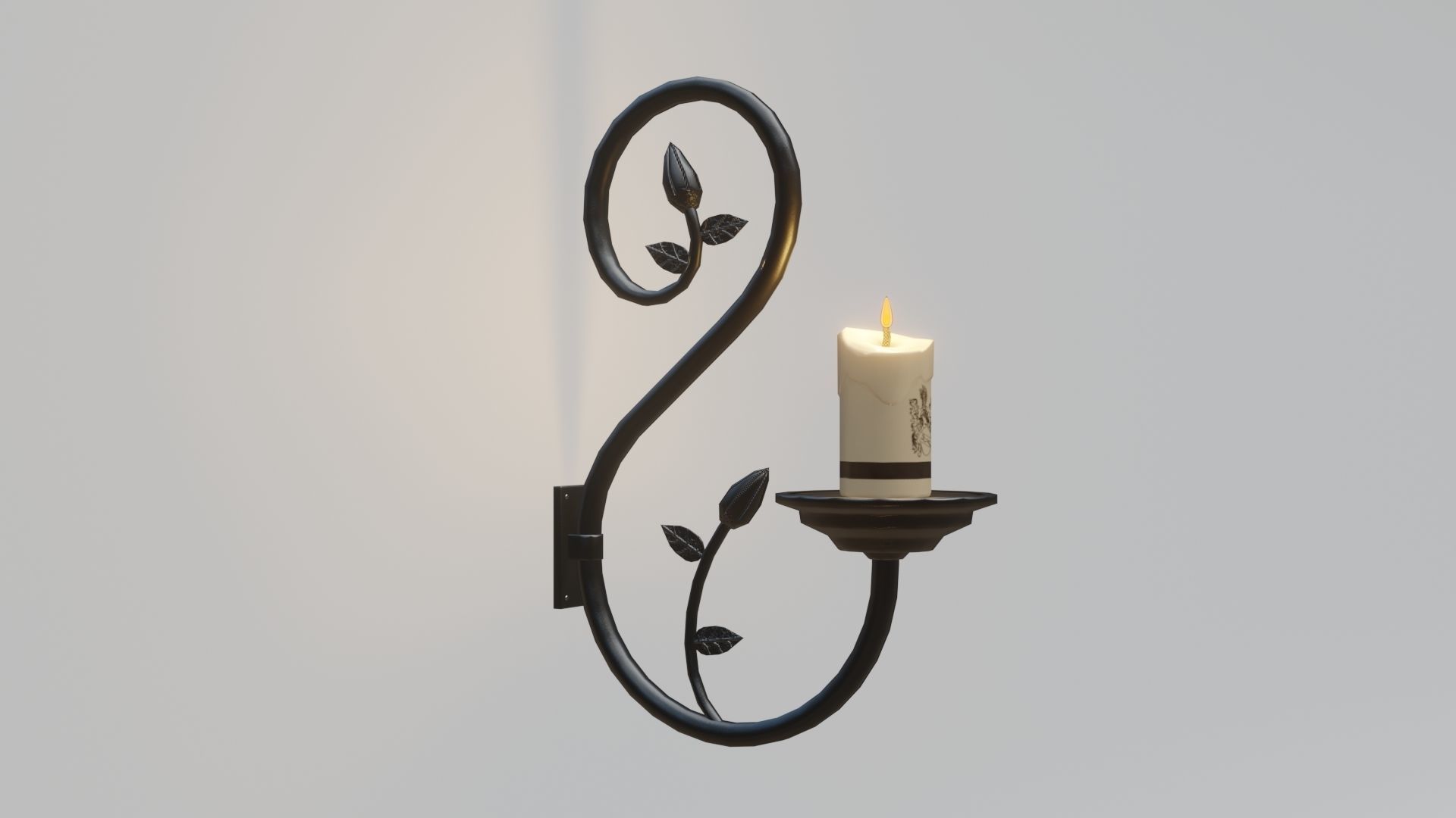 Wall Fixture 1 PBR Low-poly 3D model_1