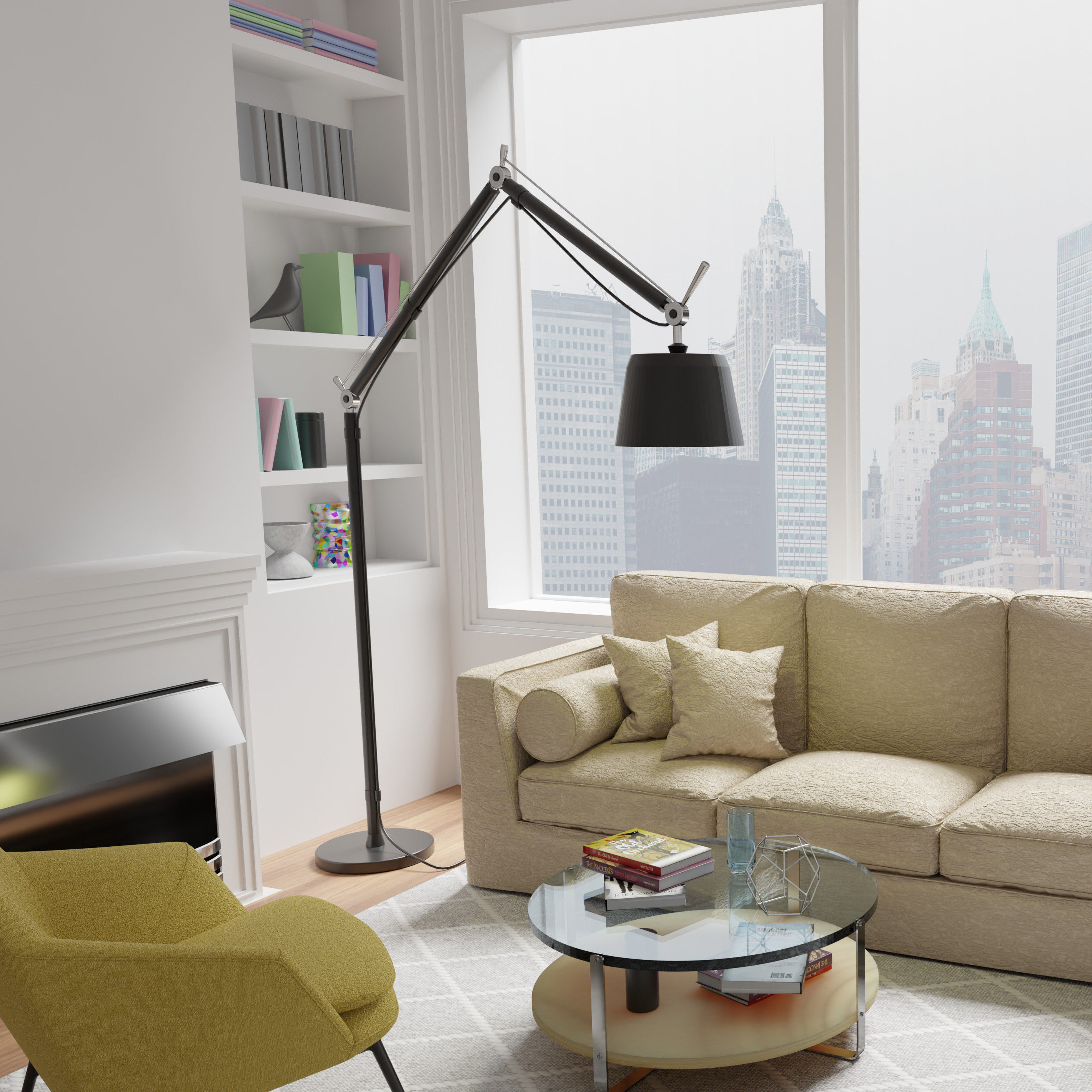 Tolomeo Mega Floor Lamp Low-poly 3D model_1