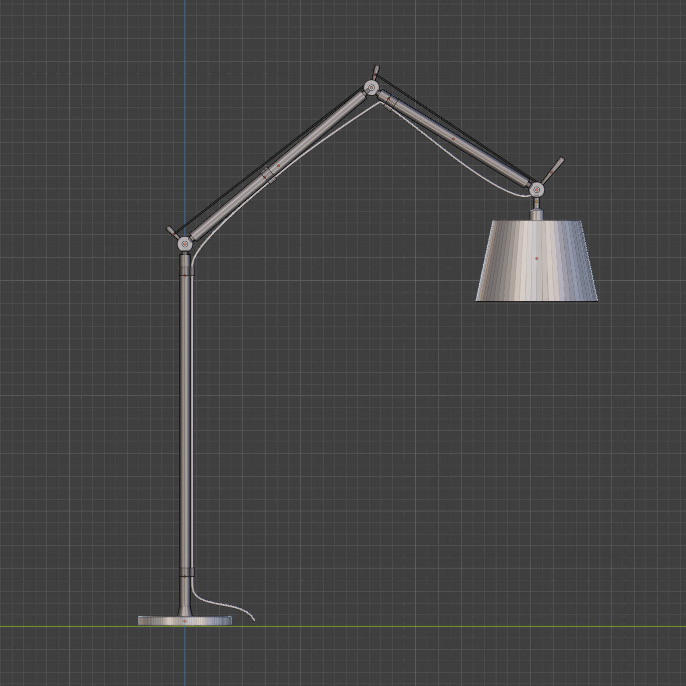 Tolomeo Mega Floor Lamp Low-poly 3D model_5