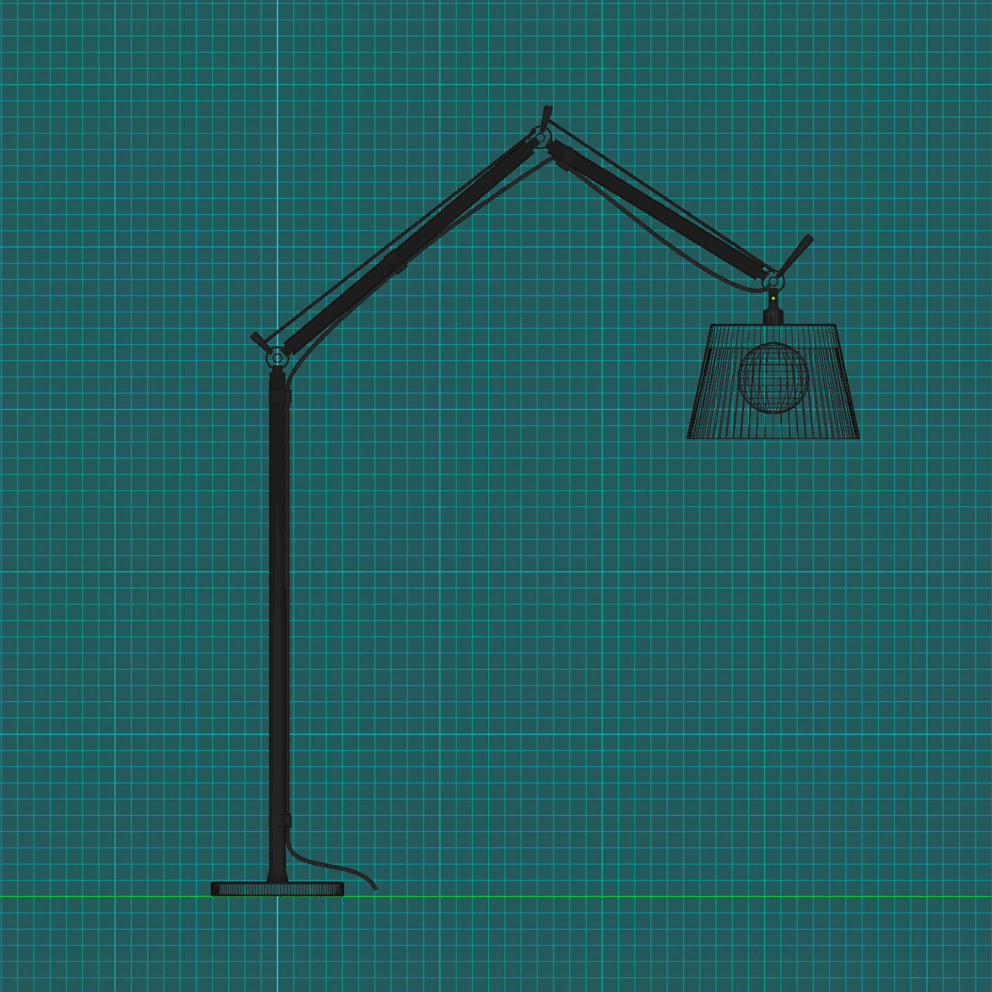 Tolomeo Mega Floor Lamp Low-poly 3D model_6