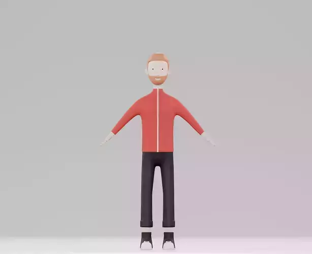 Cartoon Character  Man 3D model
