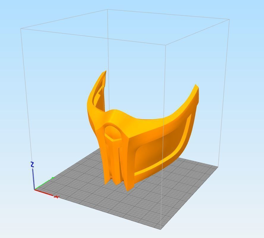 MK11 Scorpion Mask V3 - STL File 3D print model_6