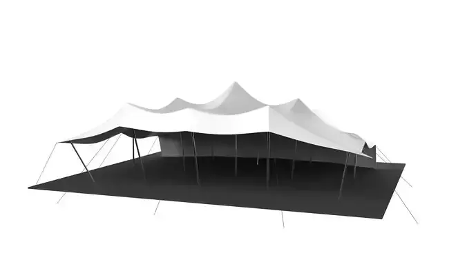 Stretch tent Low-poly 3D model