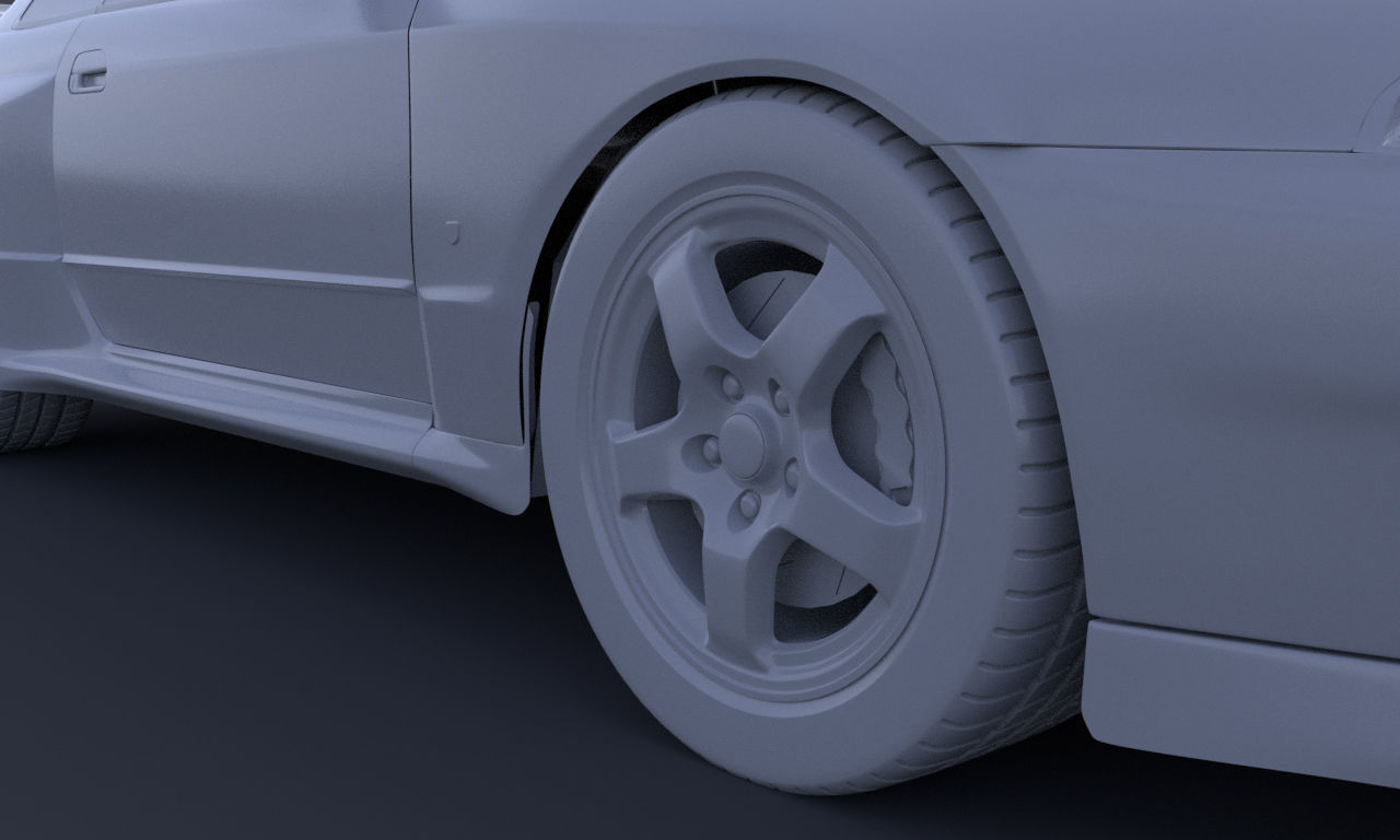 Nissan Skyline GTR R32 3D model_13