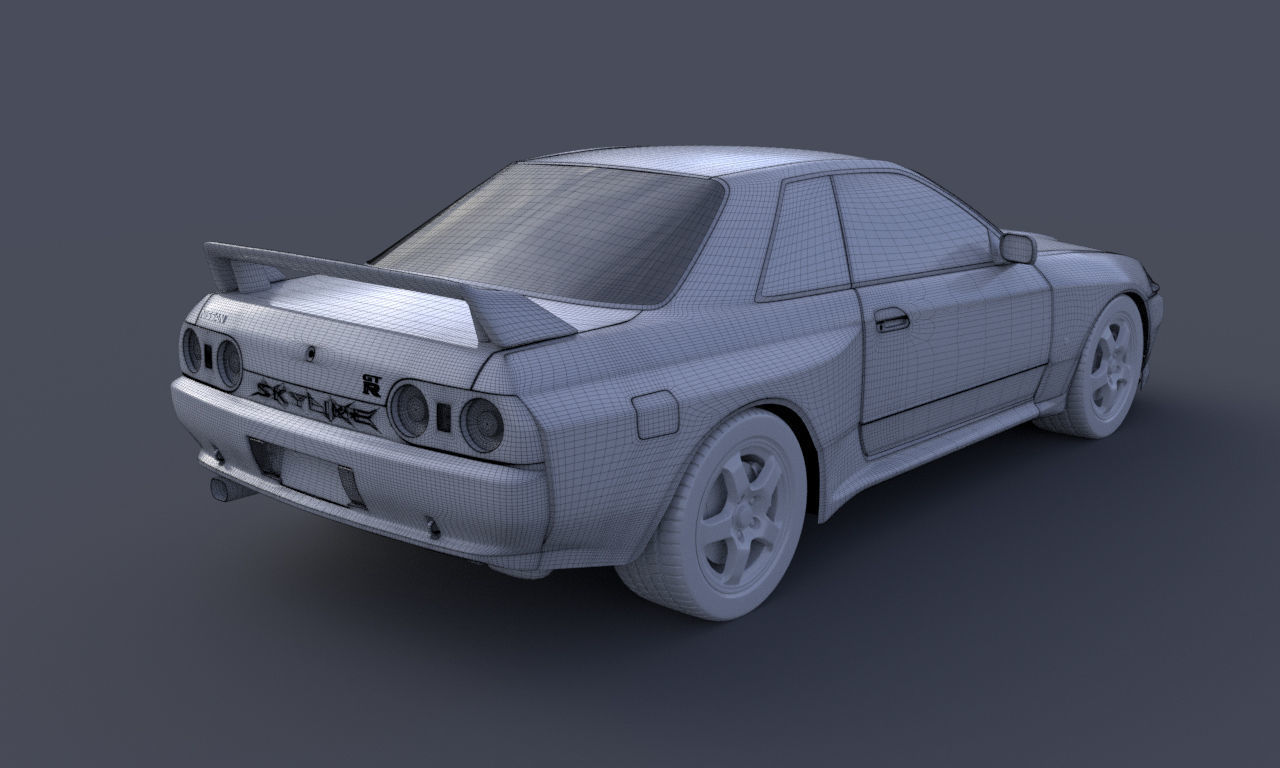Nissan Skyline GTR R32 3D model_17