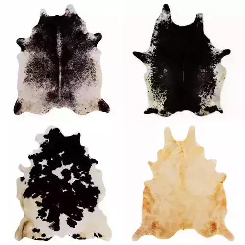 Four rugs from animal skins 01 3D model