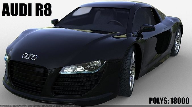 AUDI R8 Low-poly 3D model