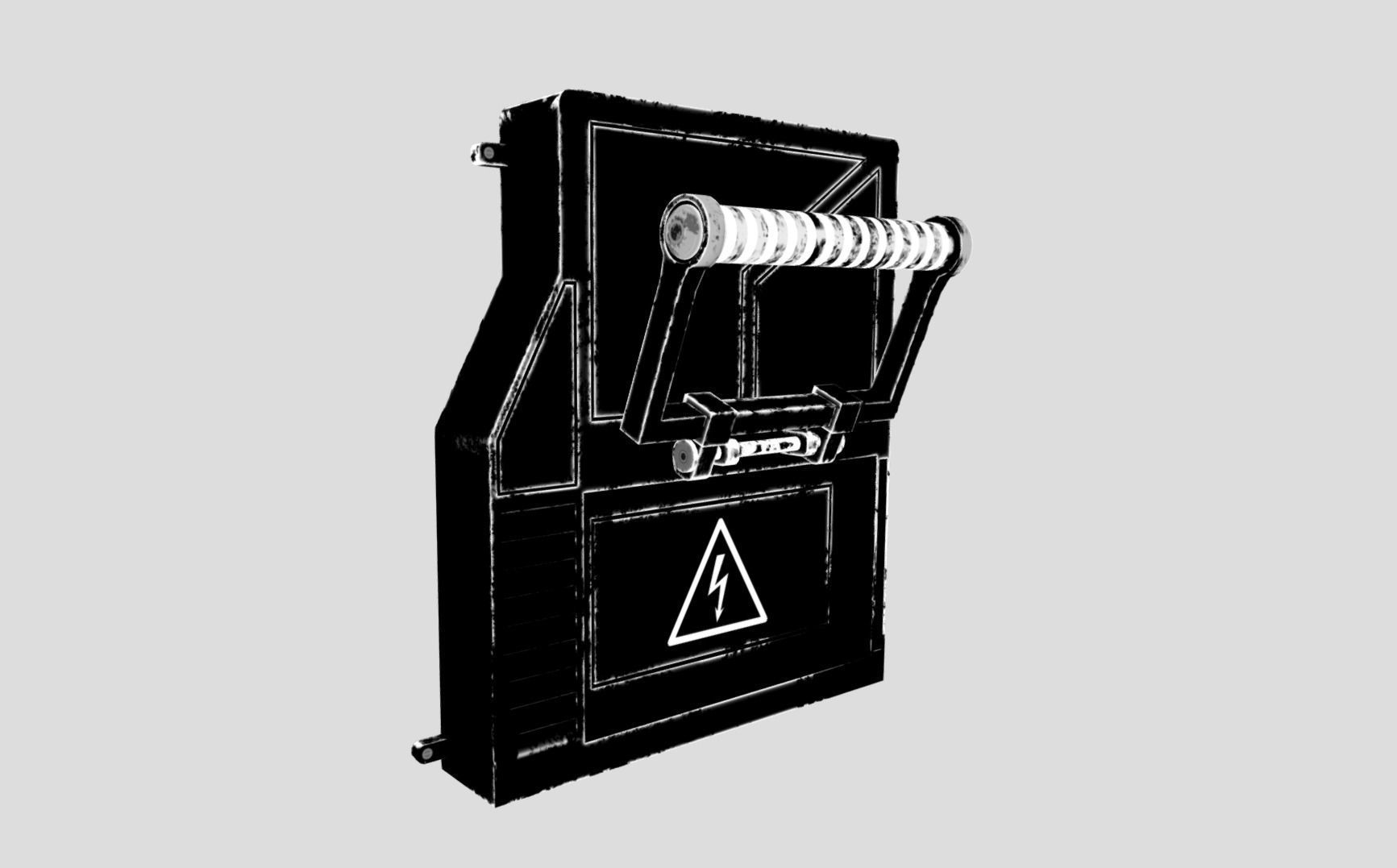 Sci-fi Panel Element Low-poly 3D model_13