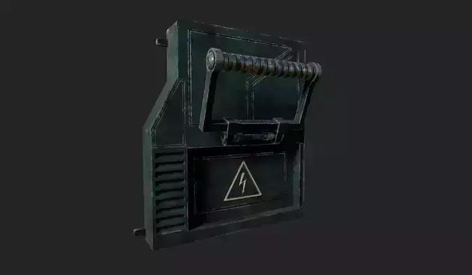 Sci-fi Panel Element Low-poly 3D model