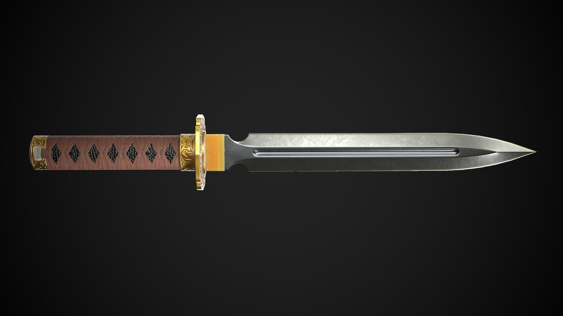Dagger A1 Low-poly 3D model_2