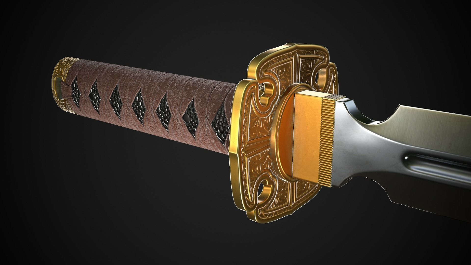 Dagger A1 Low-poly 3D model_5