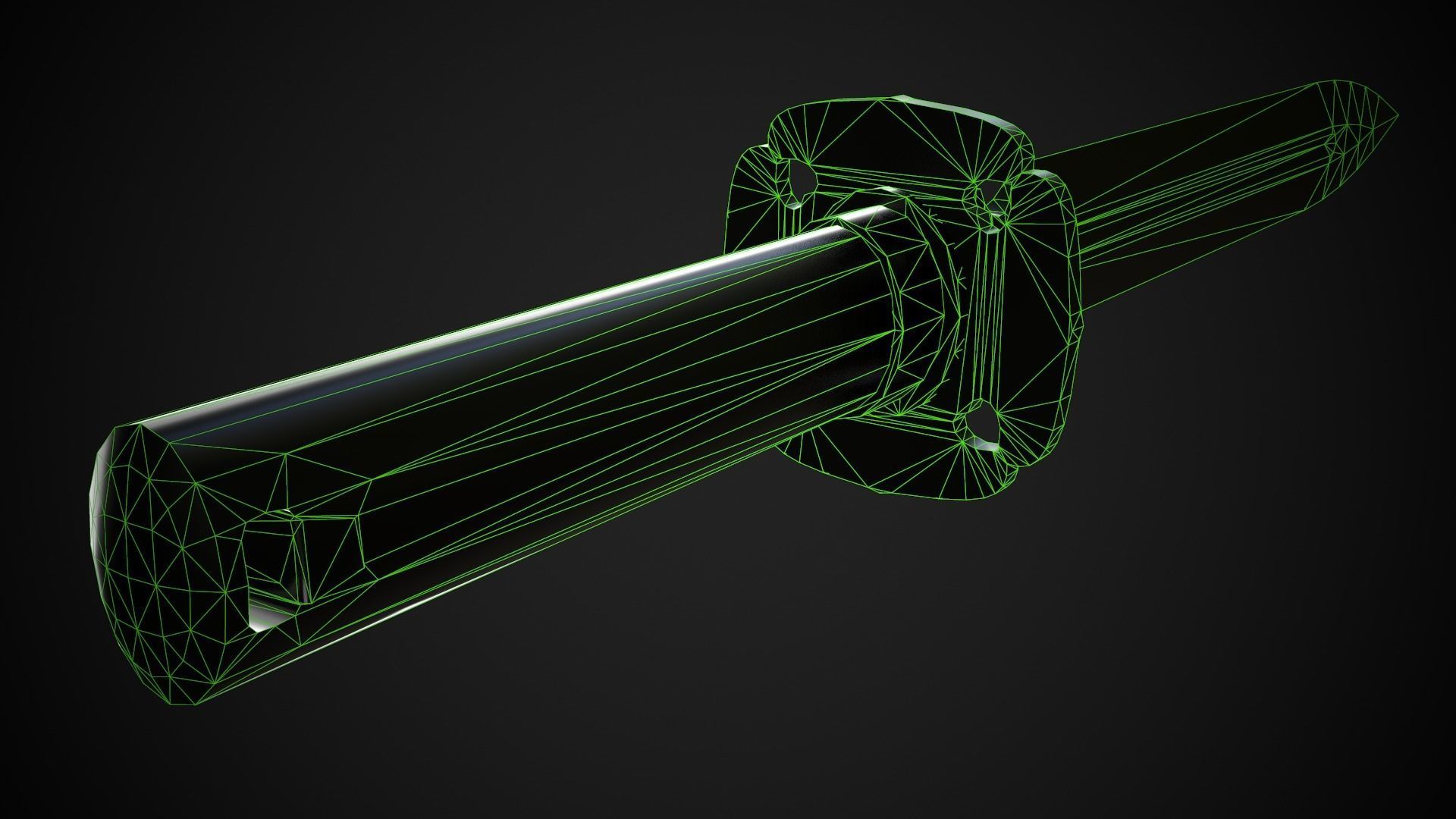 Dagger A1 Low-poly 3D model_9