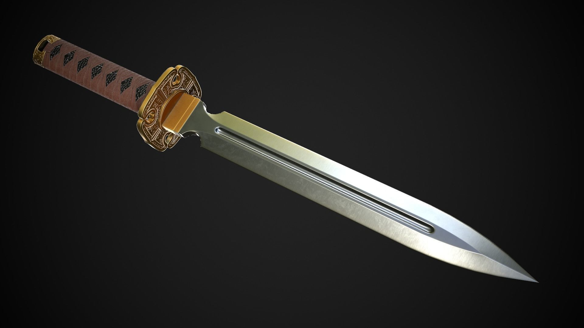 Dagger A1 Low-poly 3D model_3