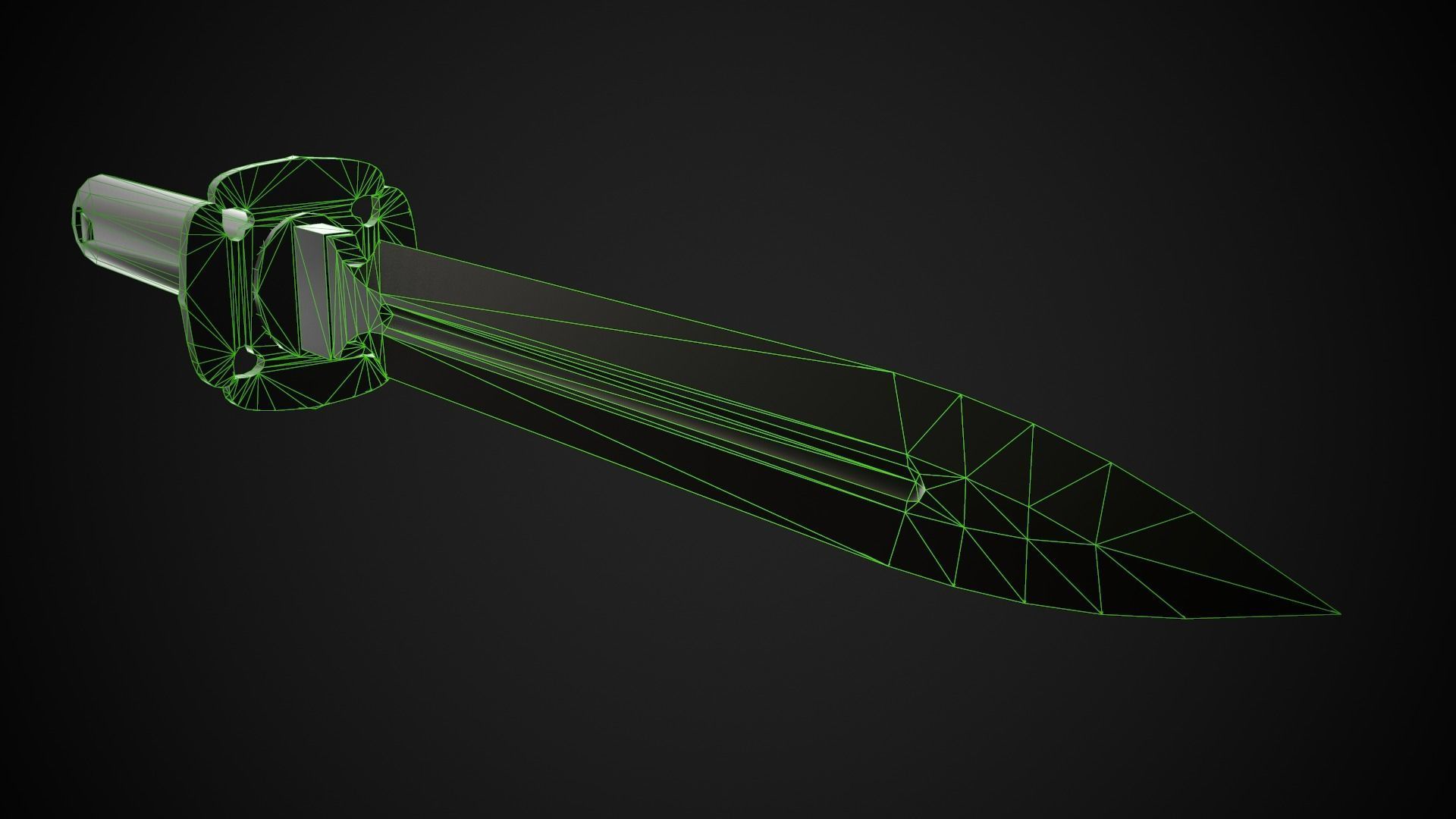 Dagger A1 Low-poly 3D model_8