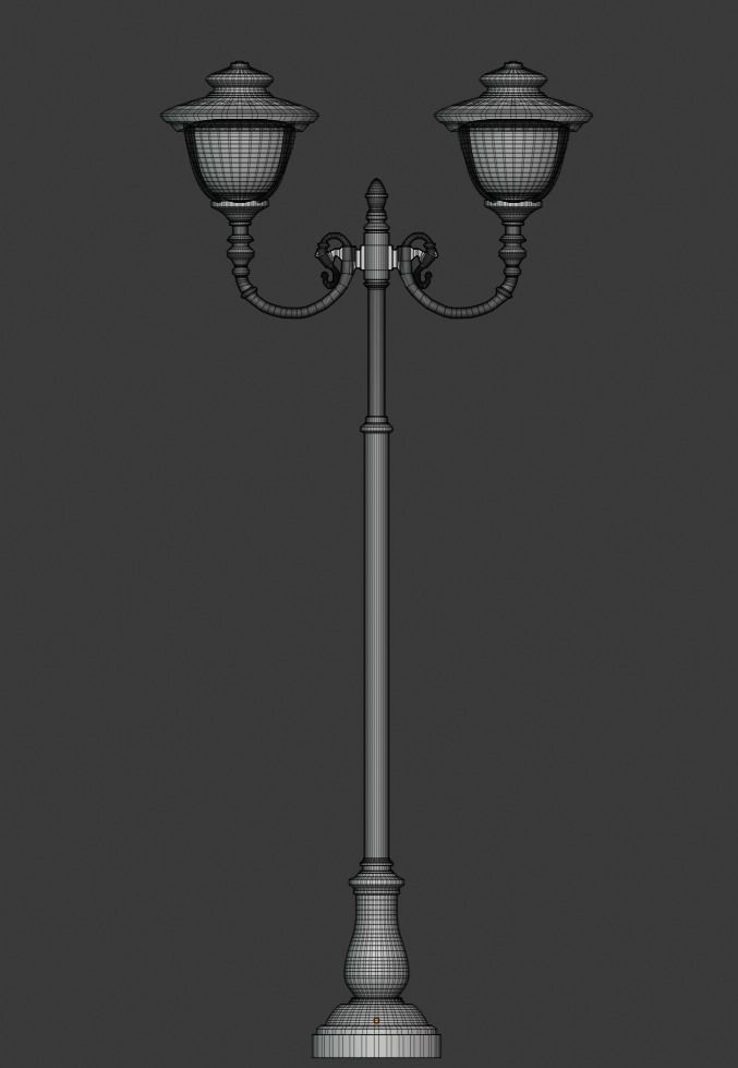 Street light Low-poly 3D model_7