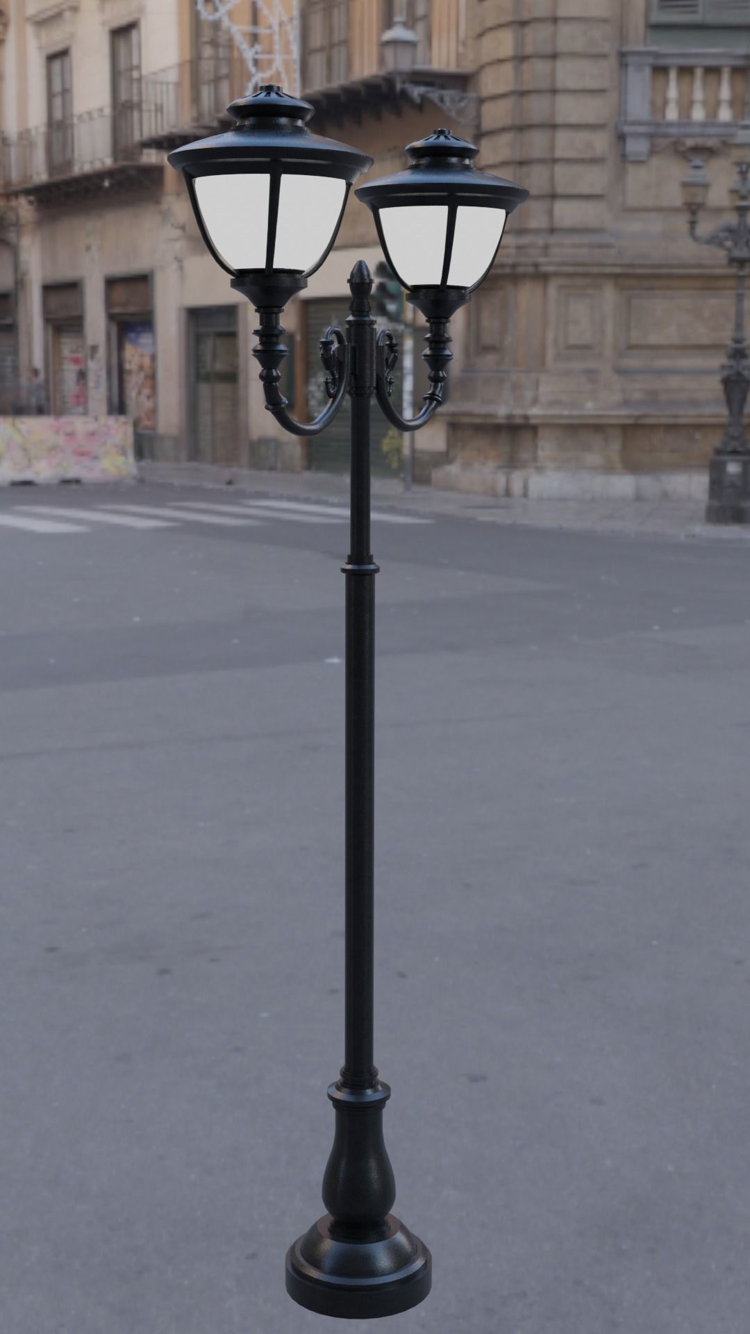 Street light Low-poly 3D model_6