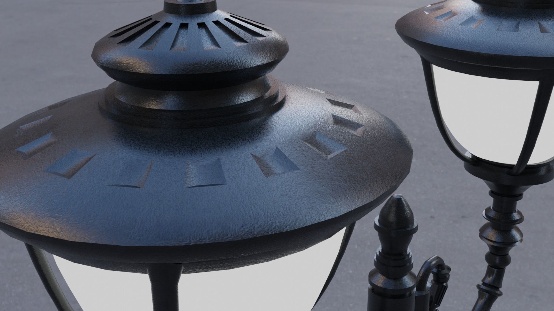 Street light Low-poly 3D model_12