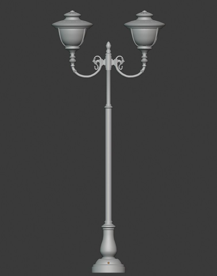 Street light Low-poly 3D model_8