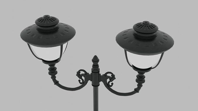 Street light Low-poly 3D model