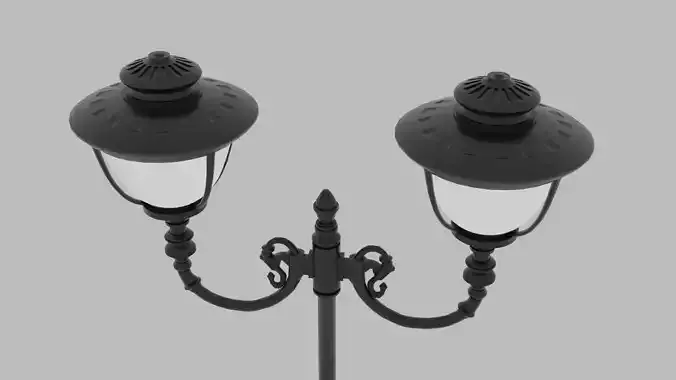 Street light Low-poly 3D model