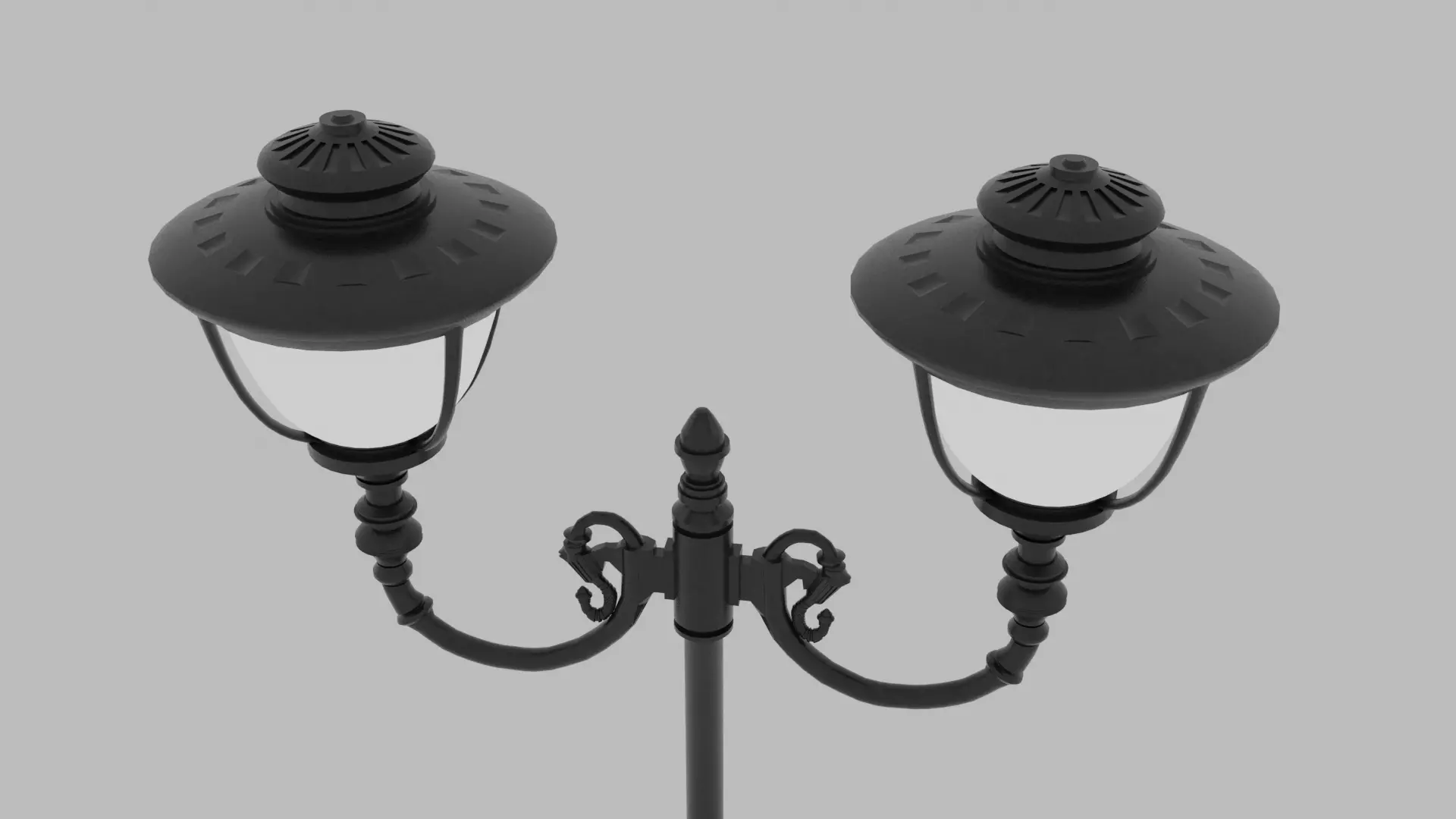 Street light Low-poly 3D model_0