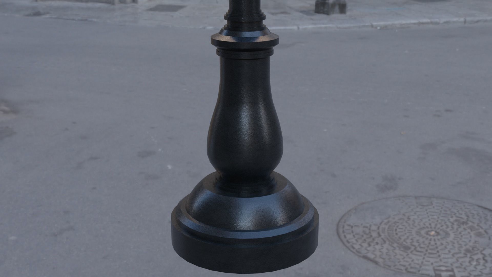 Street light Low-poly 3D model_11