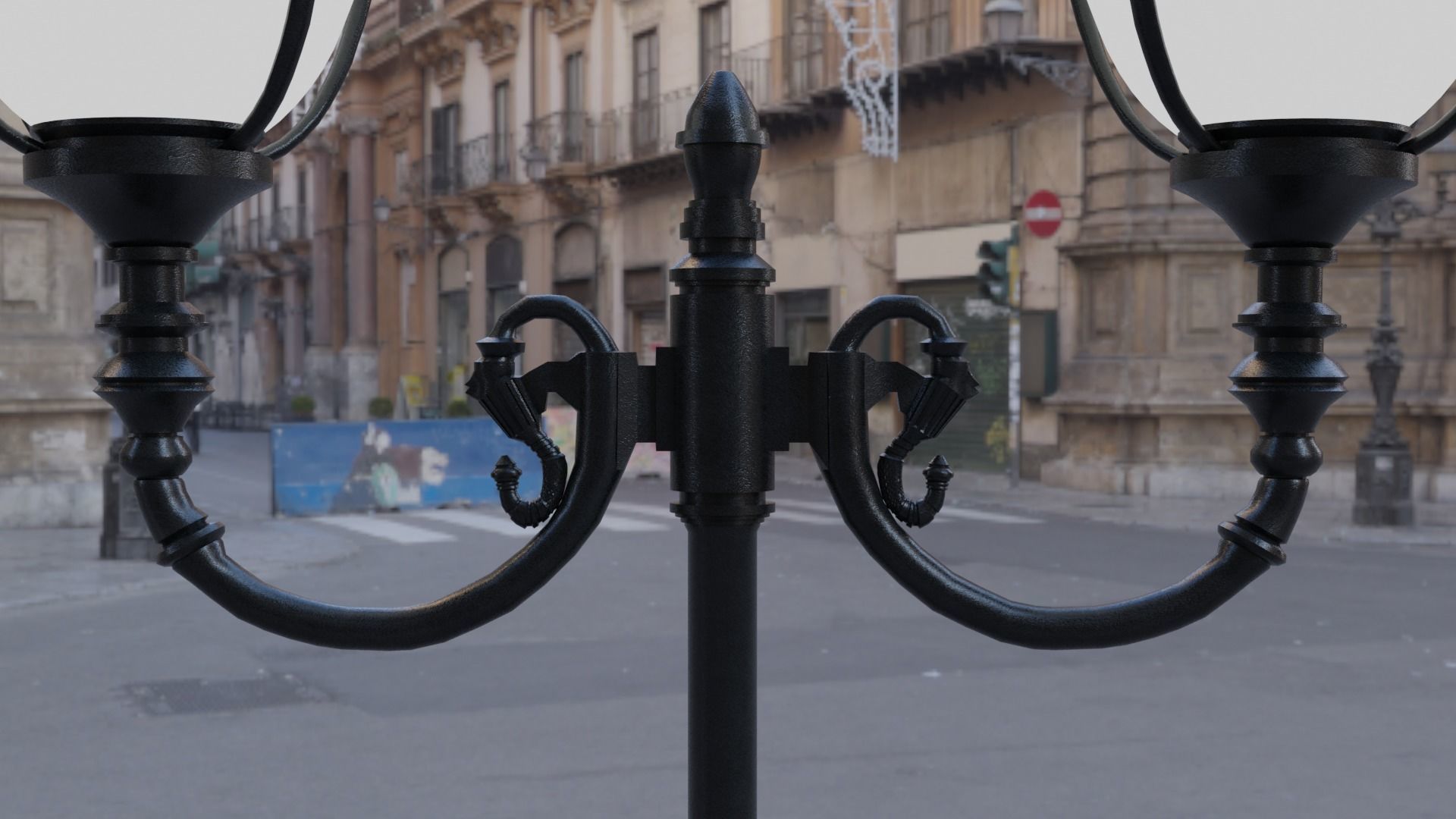 Street light Low-poly 3D model_10